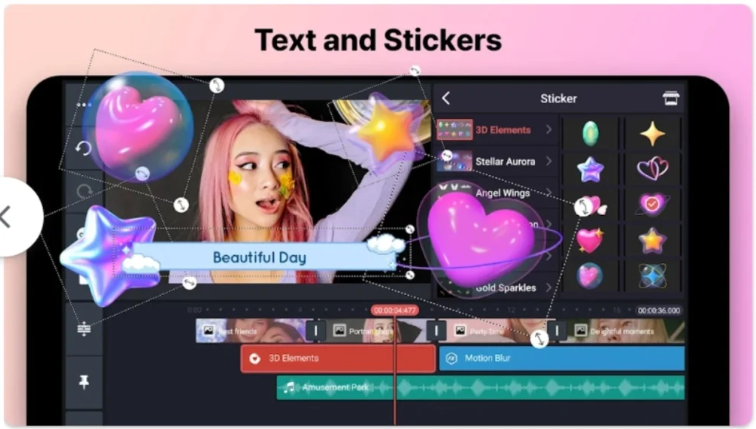 kinemaster-without-watermarkk--Mod-APK-Text-stickers